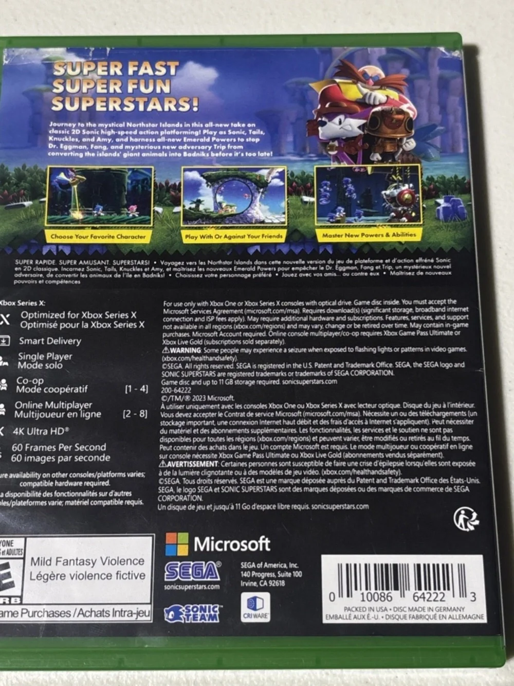 Sonic Superstars Xbox Series X/One Video Game